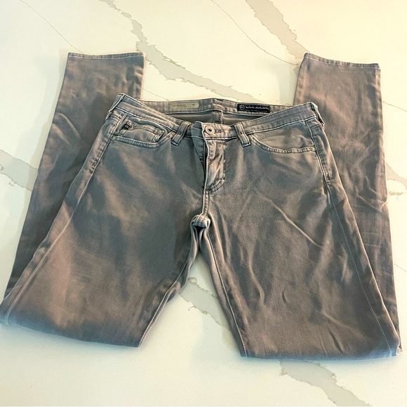AG Adriano Goldschmied Women's Tan Straight Leg Jeans size 27R - Picture 1 of 11